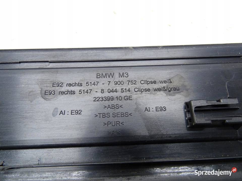 LISTWA LISTWY NAKŁADKI PROGOWE LEWA PRAWA Motoryzacja