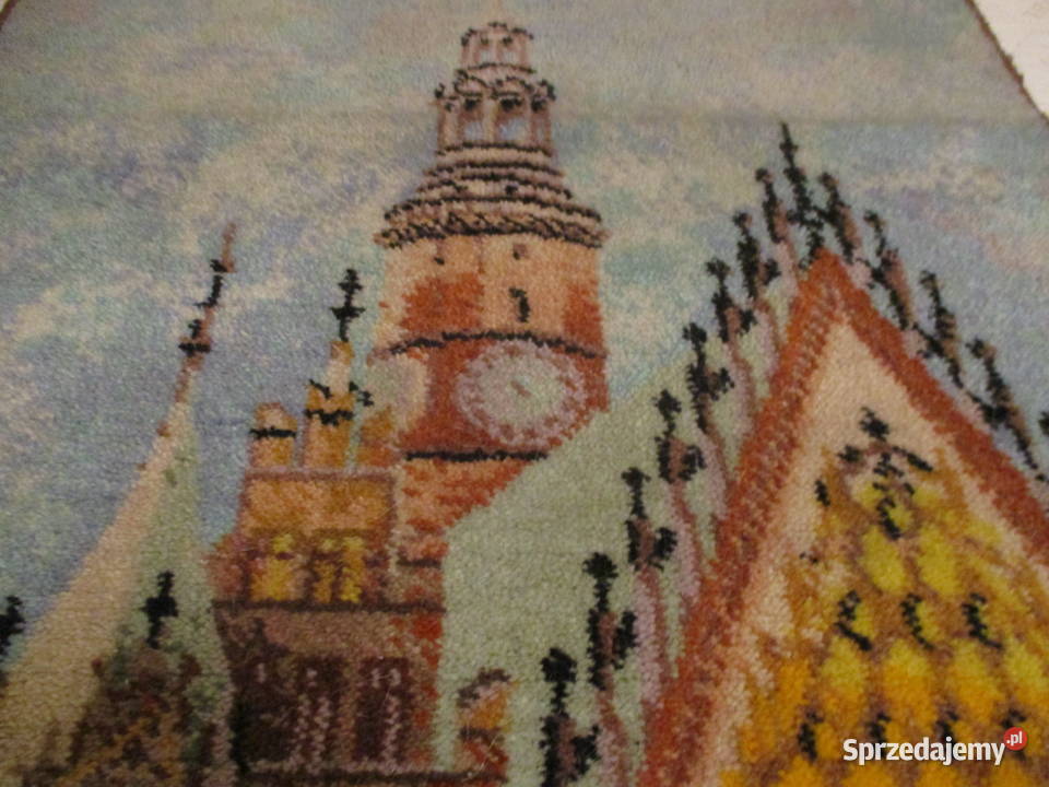 Gobelin Rynek we Wrocławiu 100 x 70 Wełna Tkaniny Nieporęt sprzedam