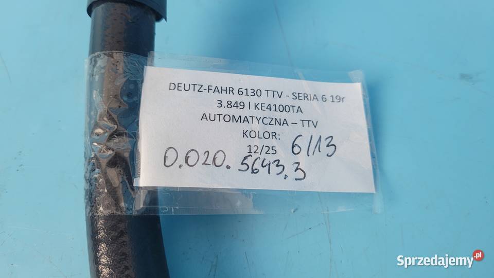 DEUTZFAHR 6130 TTV PRZEWÓD RURA HYDRAULICZNA