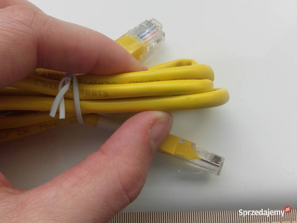 Żółty kabel LAN RJ45 UTP CAT5e NOWY Bydgoszcz