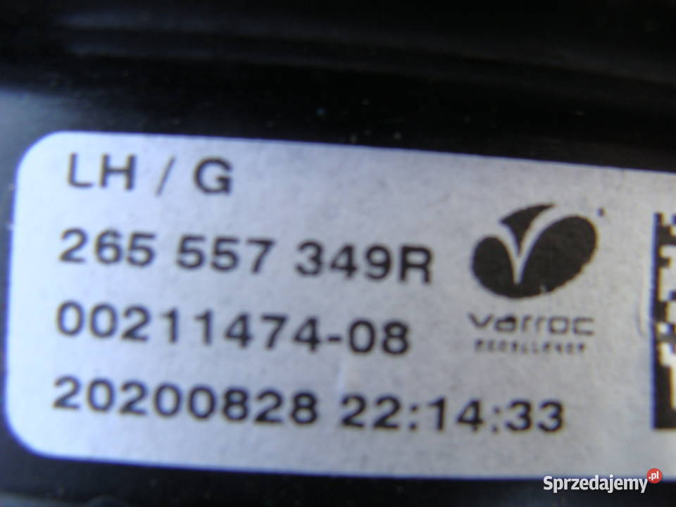 RENAULT ZOE LIFT LAMPA TYLNA LEWA 265557349R EU Lewe Goleniów