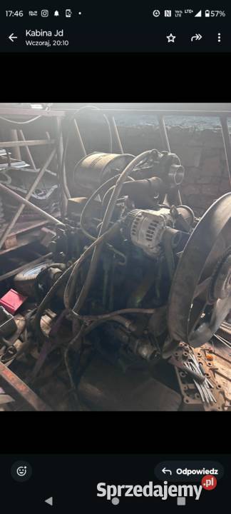 Ciągnik John Deere części skrzynia silnik 6210 Biskupiec