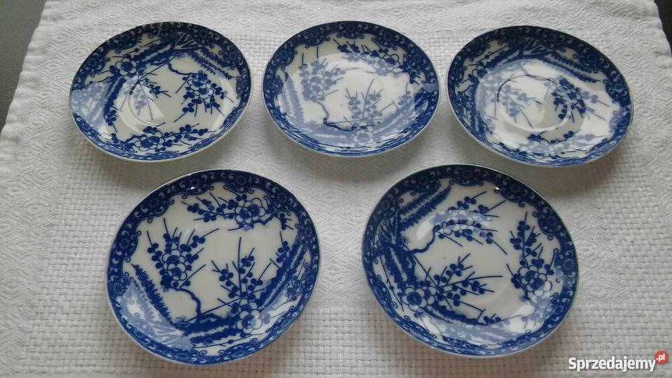 piękne talerzyki spodeczki cudeńka cienka Gdańsk
