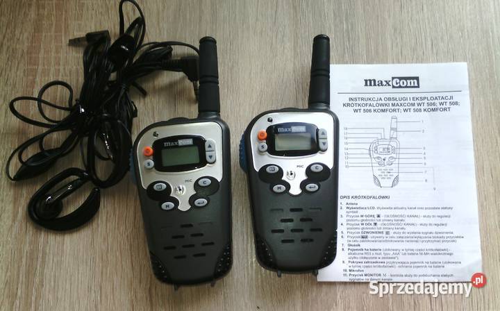 krótkofalówka Maxcom WT506 WT 508 KOMPLET wielkopolskie Stare Miasto