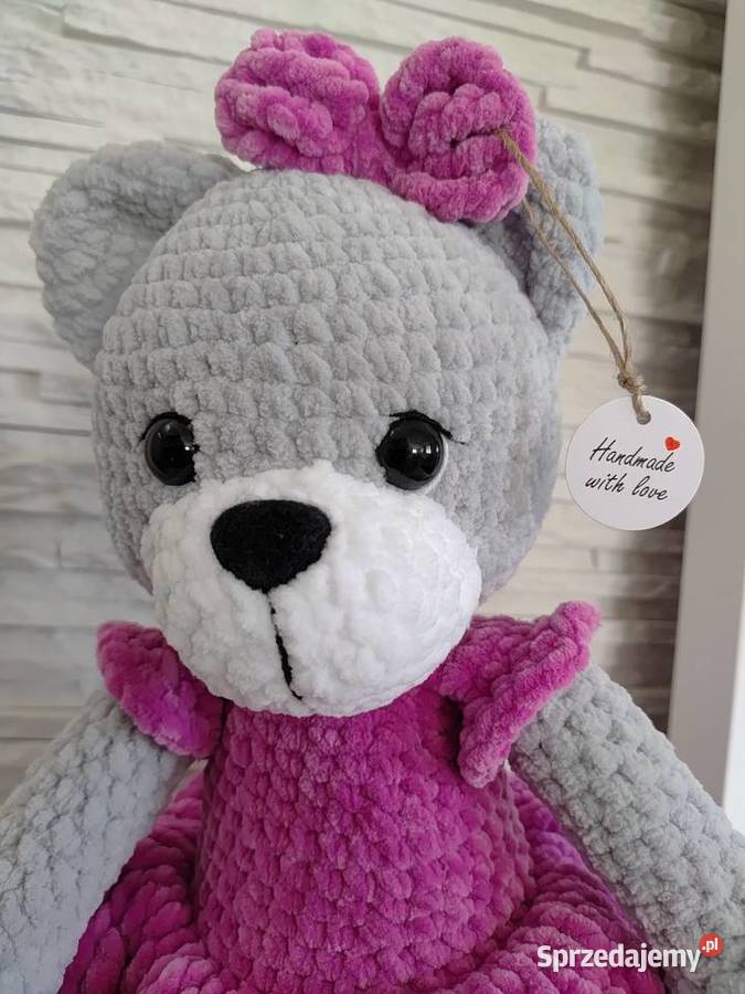 Miś wykonany na szydełku DOSTĘPNY RĘKI Rękodzieło Myszków
