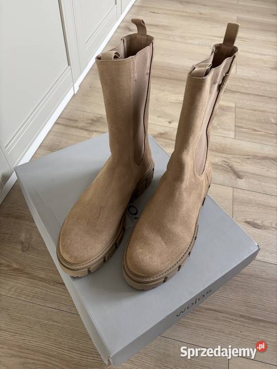 Beżowe botki Wojas Milówka