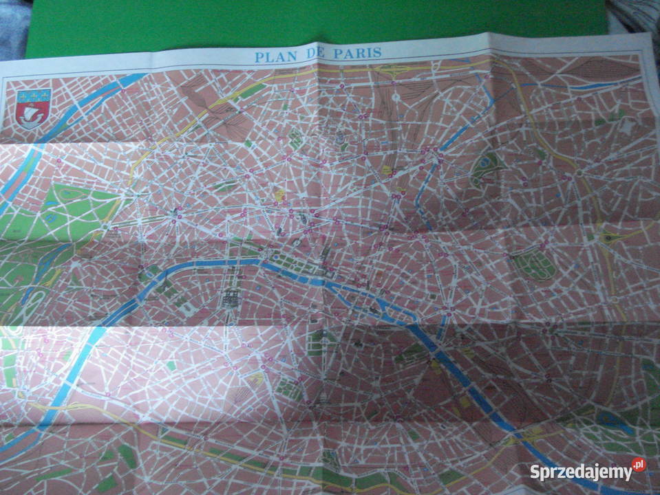 Plan mapa Paryża Warszawa