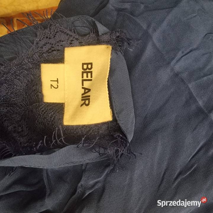 Kobaltowa jedwabna bluzka Belair L Kraków sprzedam