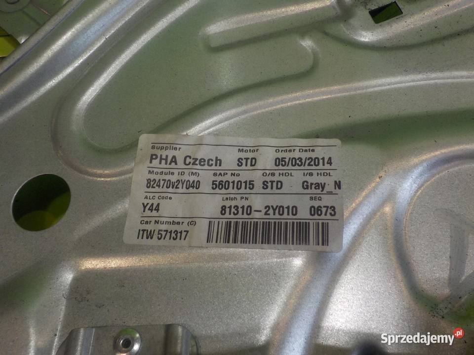 HYUNDAI ix35 LIFT 17 CRDI 14r 5D podnosnik szyby Wyposażenie elektryczne Suków