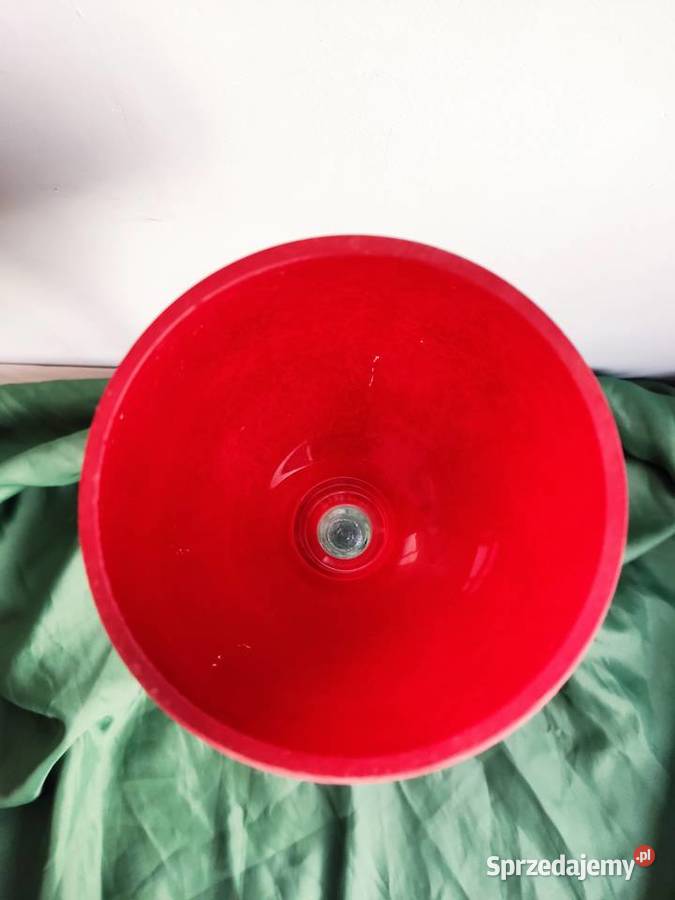 Kielich szklany czerwony lampion h40 opolskie