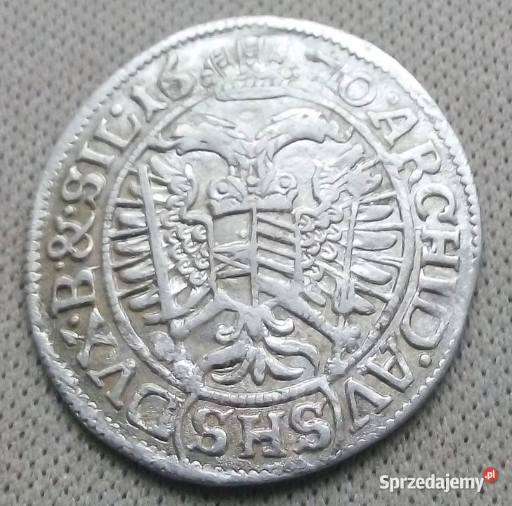 ŚLONSK WROCŁAW 3 KRAJCARY1670 r SHSSREBRO mazowieckie Legionowo