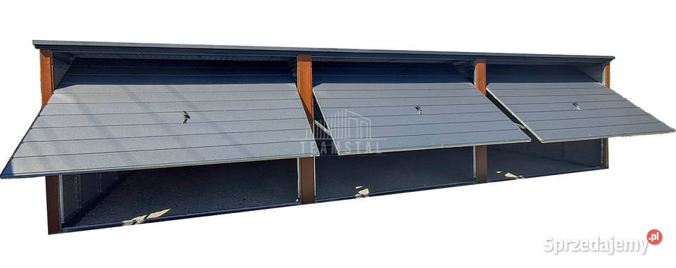 Garaż blaszany 9x5m 3x brama drewnopodobny dach 45m2 Rzeszów
