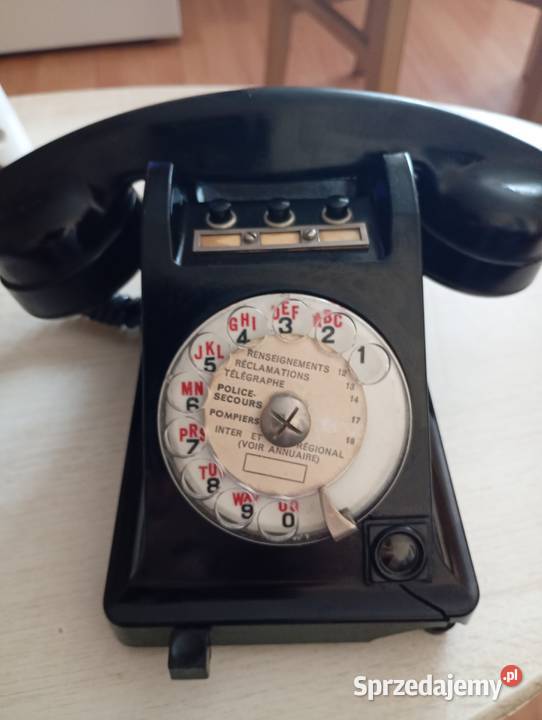 Stary francuski telefon lata 30 wielkopolskie Lubasz sprzedam