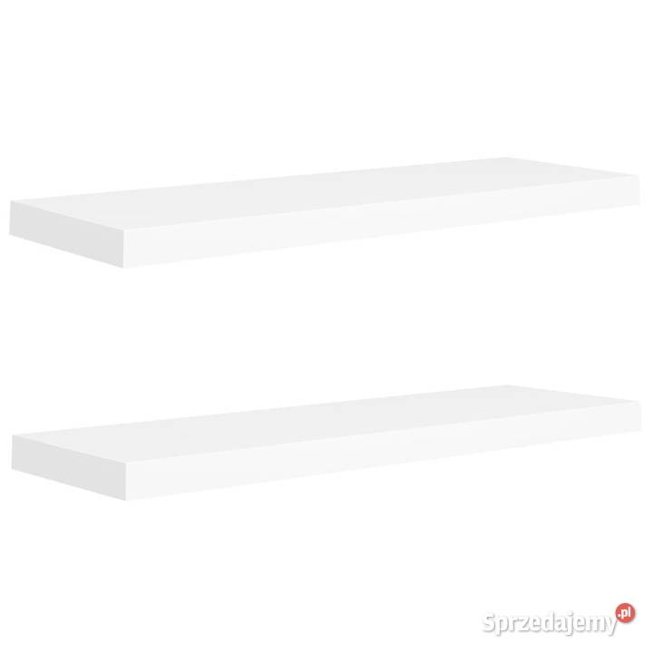 Półki ścienne 2 białe 80x235x38 MDF WM323815 mazowieckie Warszawa