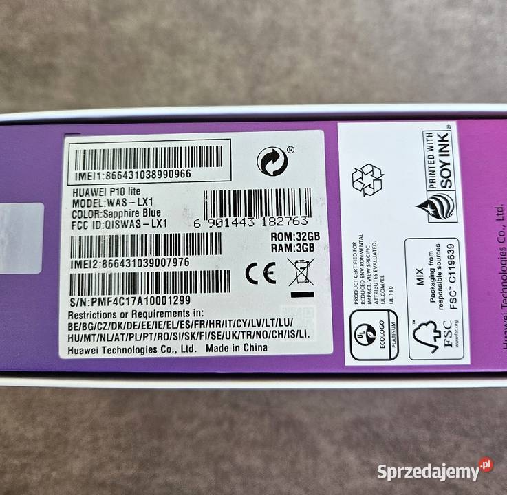 Smartfon Huawei P10 lite IDEALNY Z SALONU Gdynia sprzedam