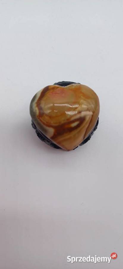 37x31mm serce z agatu naturalnego dekoracja warmińsko-mazurskie Olsztyn