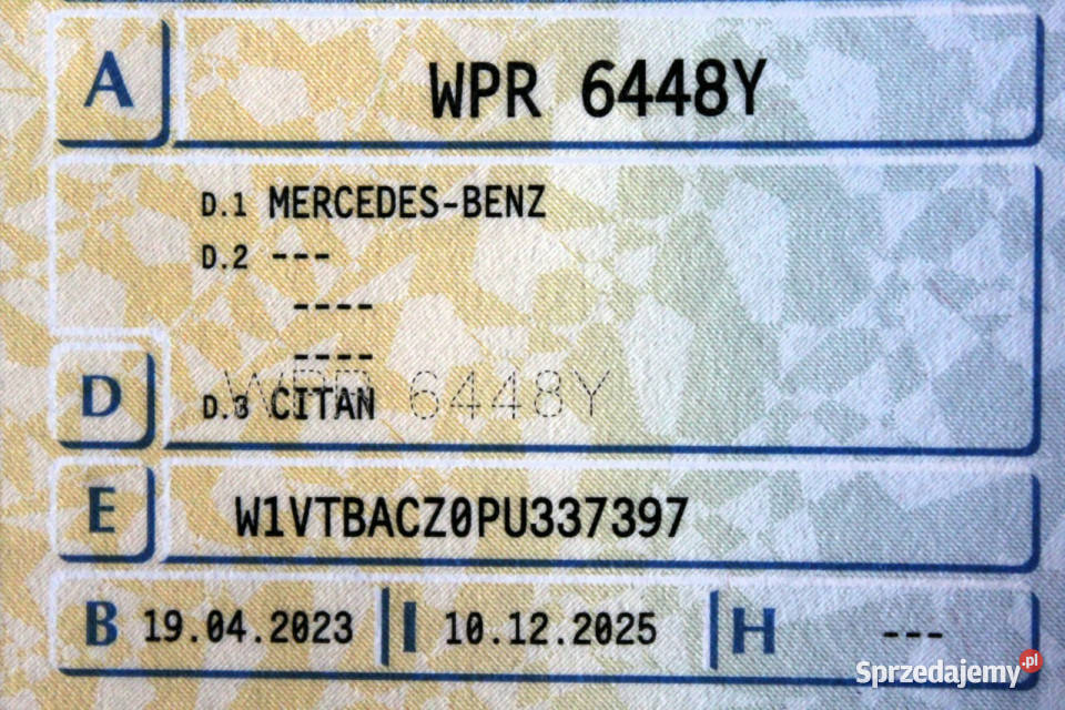Mercedes Citan 3osob 110CDI Kamera AndroidApple Sokołów