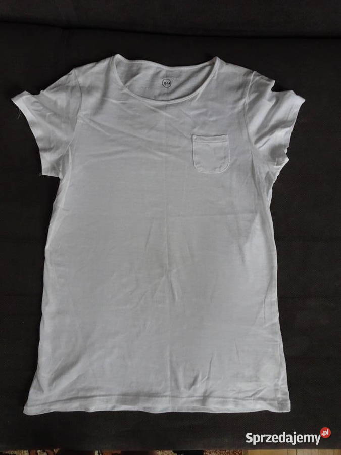 biały Tshirt dziewczęcy rozmiar 152158 Warszawa