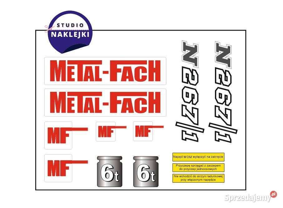 Naklejki Rozrzutnik Metalfach N2671 roztrząsacz Otwock