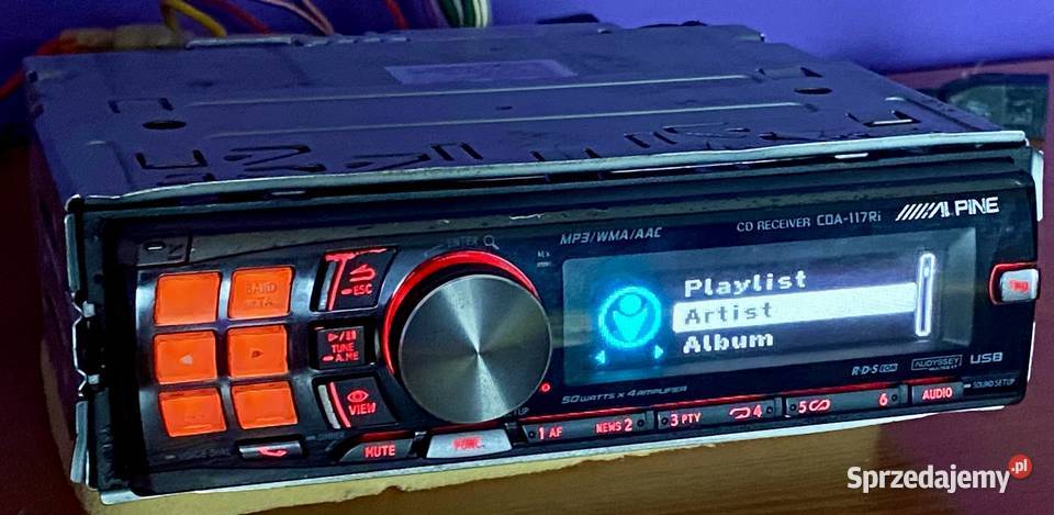 ALPINE CDA117RI Uszkodzone na części do naprawy Kępno