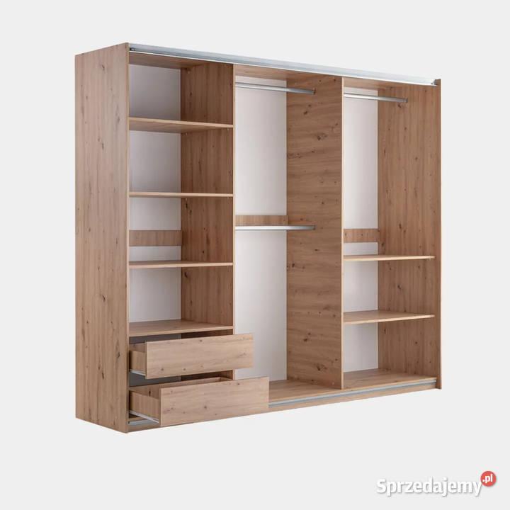 Nowość Szafa Sintra 250x215x65 lustro lamele Wieruszów