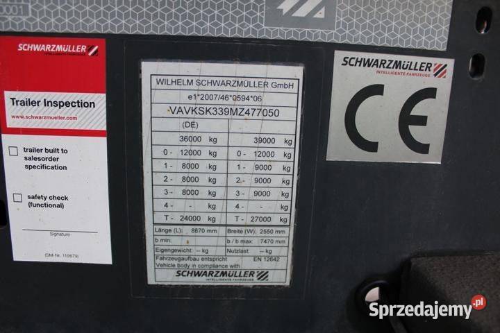 Naczepa wywrodka 29m bez oplaty Vatu Warszawa
