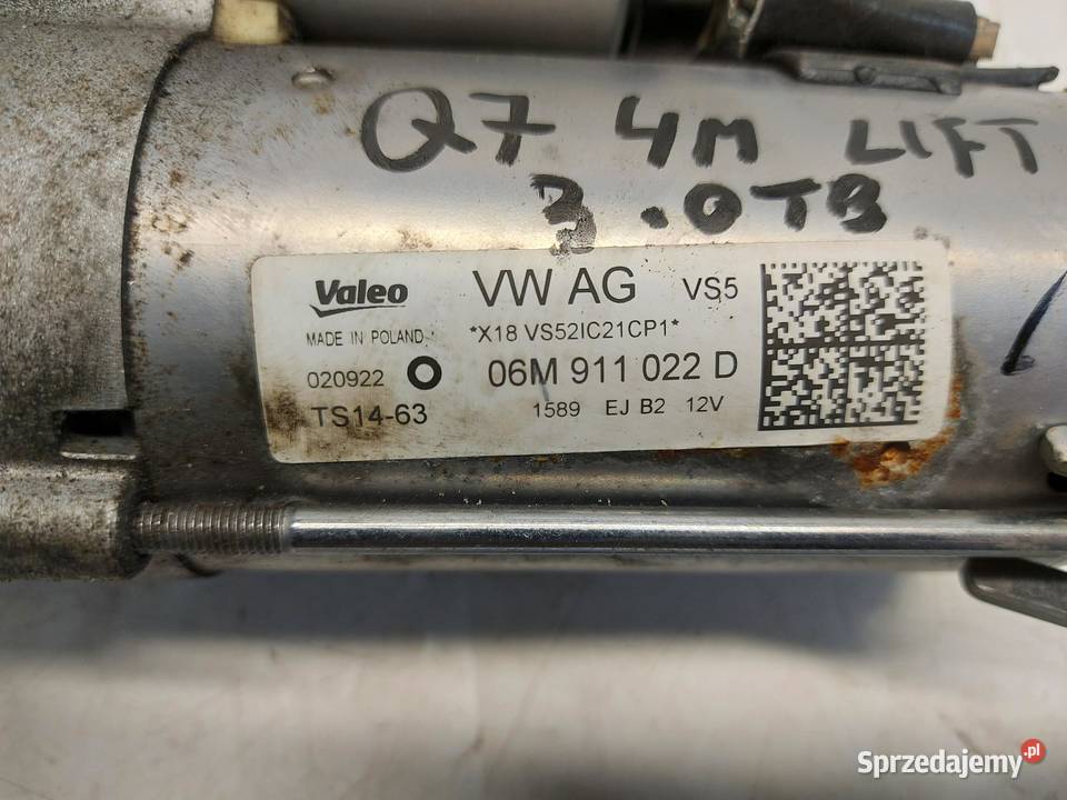 Audi Q7 II LIFT 4M0 TFSI rozrusznik sprawny oryg osobowe Układ elektryczny silnika