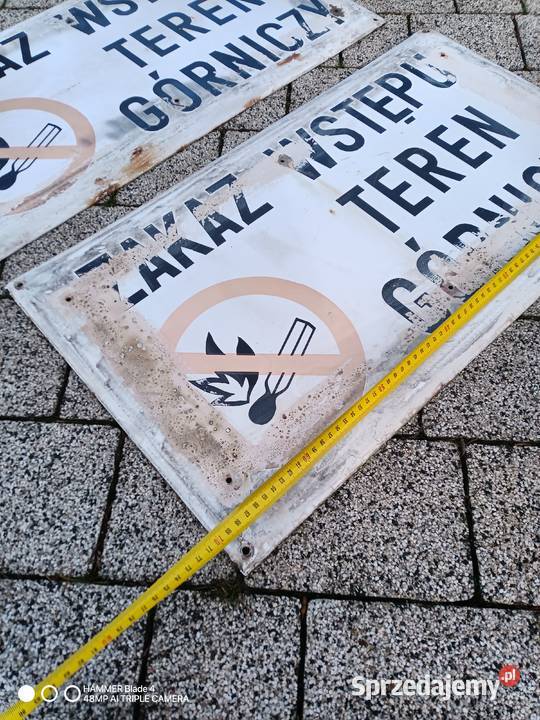 Stare tablice emaliowane informacyjne Olszyna