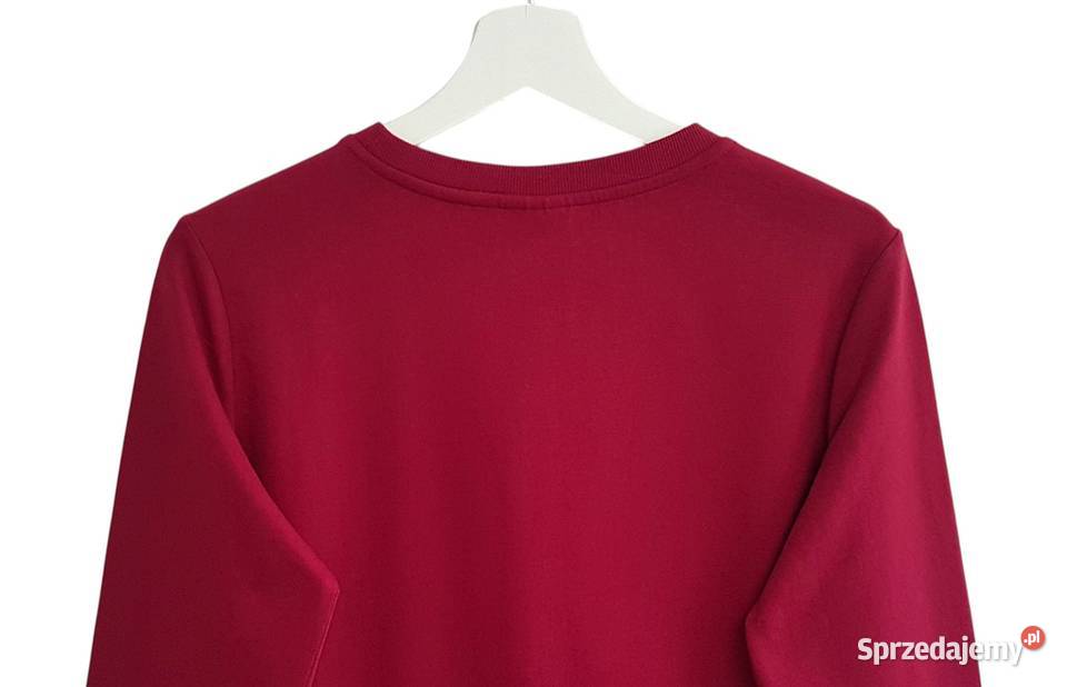 Damska bordowa bawełniana bluza z długim rękawem Moda i Styl Chrzanów