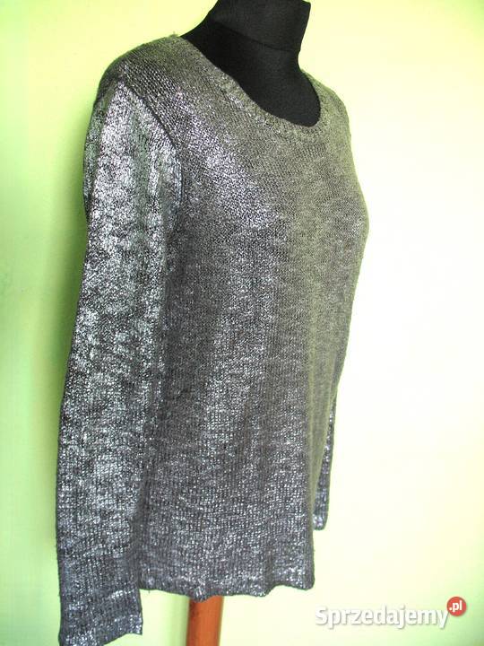 Sweter srebrny 44 2XL biust 100120 Siedlce