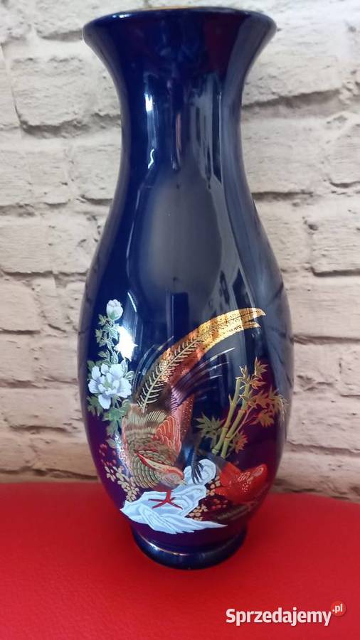Wazon kobaltowy zdobiony złotem Warszawa