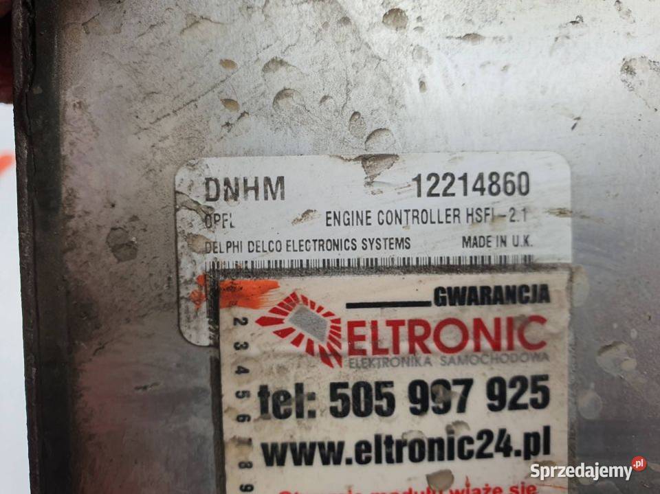 MODUŁ OPEL ZAFIRA 12214860 KOMPUTER SILNIKA osobowe Lipno