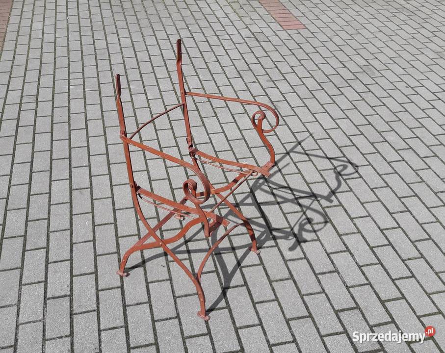 Starte krzesło ogrodowe składane fotel PRL Meble Gdynia