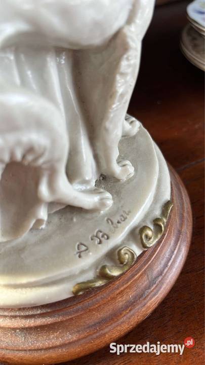 CAPODIMONTE Figurka Spacer Damy z chartem Borzoi Gdańsk