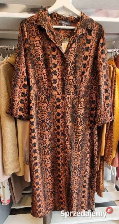 PRIMARK SUKIENKA PROSTA MIDI WZORZYSTA 42 XL wielkopolskie Kalisz