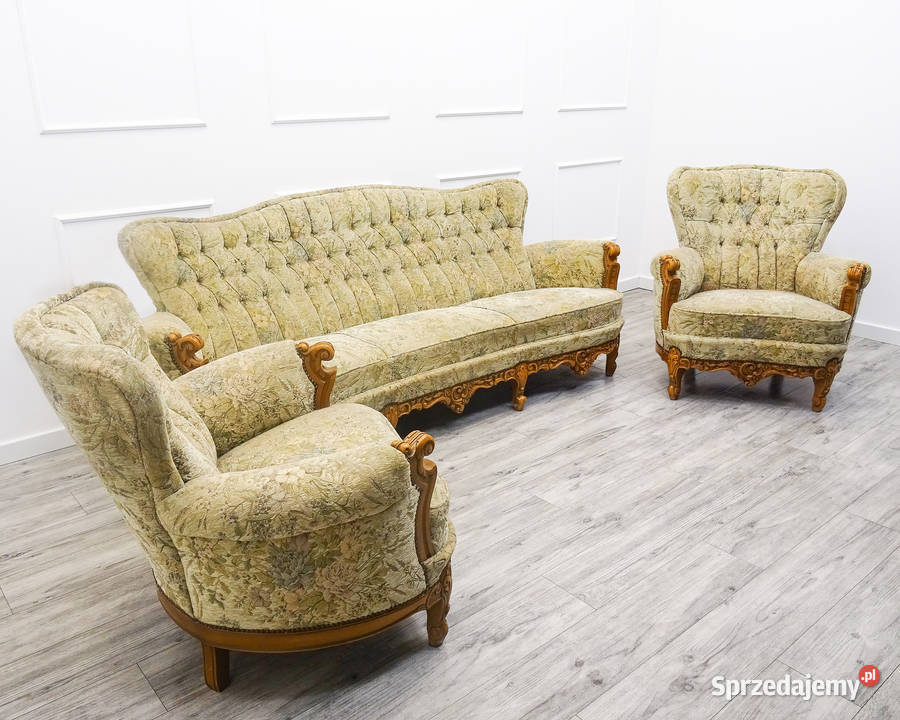 Francuski KOMPLET MEBLI do SALONU ZESTAW Ludwik wielkopolskie