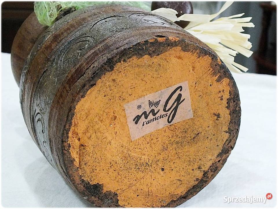 Dzbanek Dzban dekoracyjny gliniany Piękna Figurki i rzeźby Żary