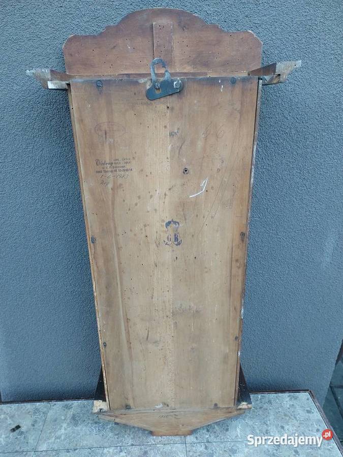 S115 Skrzynia obudowa starego zegara pieczęć GB Tczew sprzedam