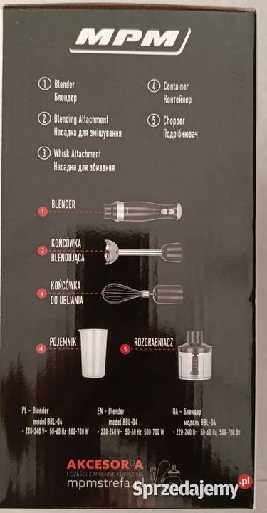 MPM BBL04 blender 3 w 1 700 W NOWY Ełk