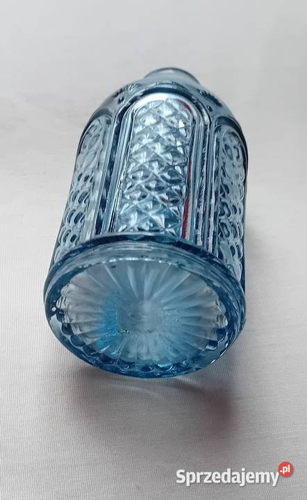 Flakon do perfum kolor niebieski burzowy szkło