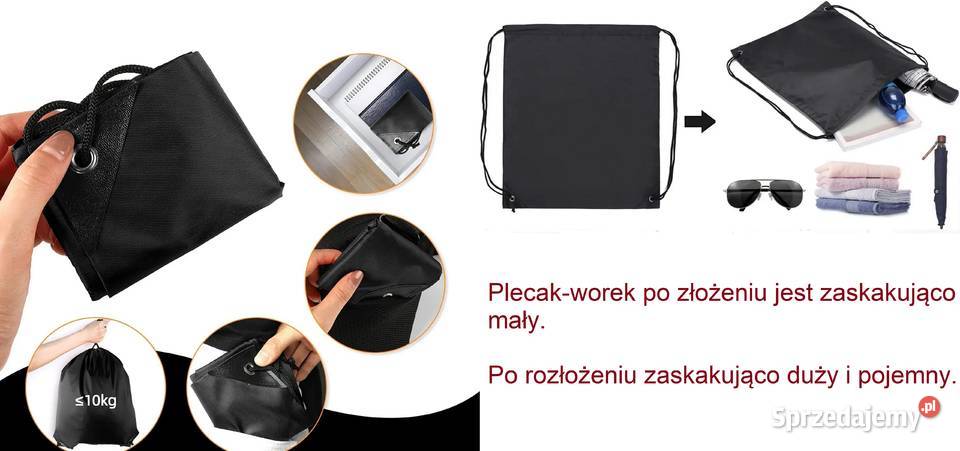 Worek Torba Plecak na Buty Kapcie Odzież ze Sieradz