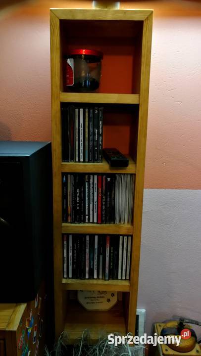 Regał na płyty kompaktowe CDDVD półka sosna Radków