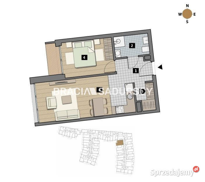 sprzedaży mieszkania Kraków 4246m2 2 pokojowe