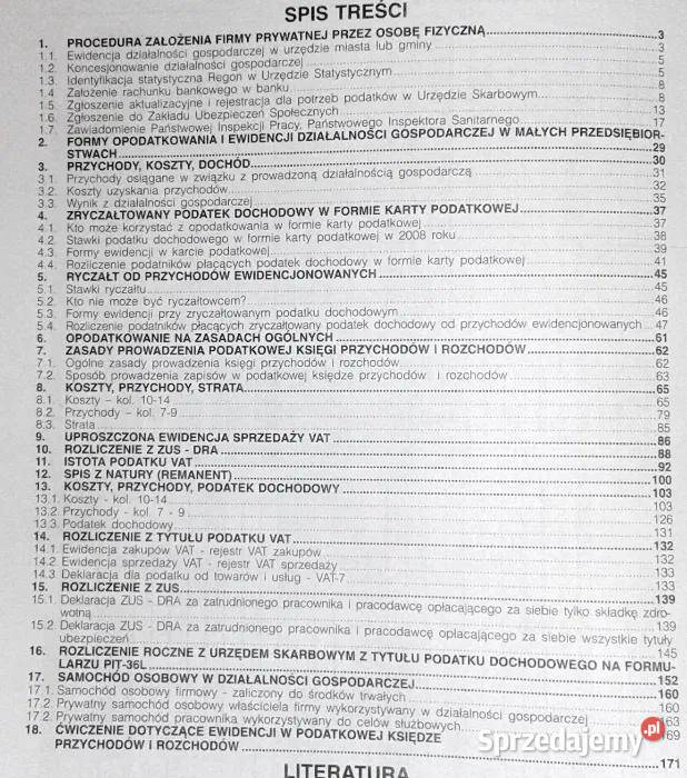 Ryczałt Karta podatkowa Ćwiczenia B Padurek lubelskie Chełm