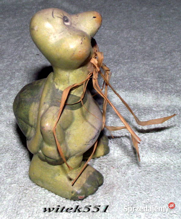 PIĘKNY PORCELANOWY KOLOROWY ŻÓŁWIK PORCELANA Stalowa Wola