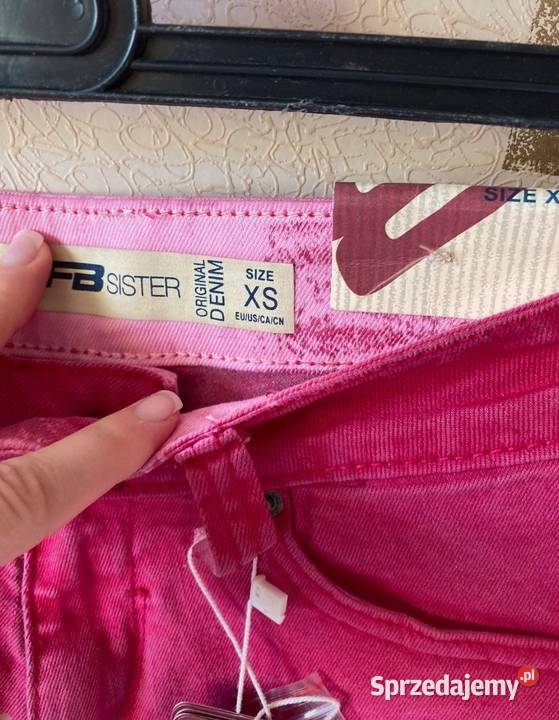 YORKER spodenki krótkie jeans szorty grubszy różowy Leszno