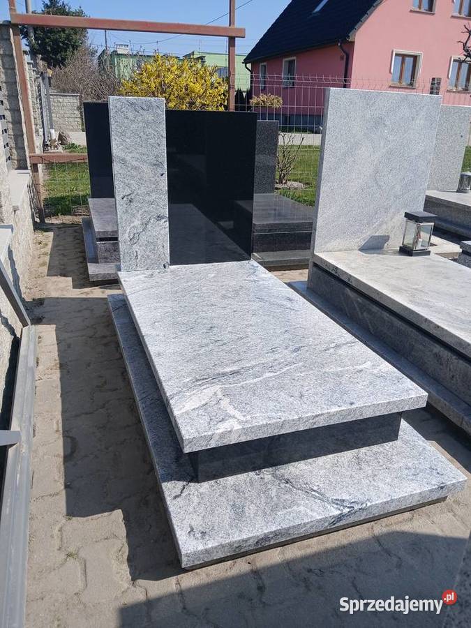 Nagrobek Viscount white plus Szwed 190 x 90 dolnośląskie Strzegom