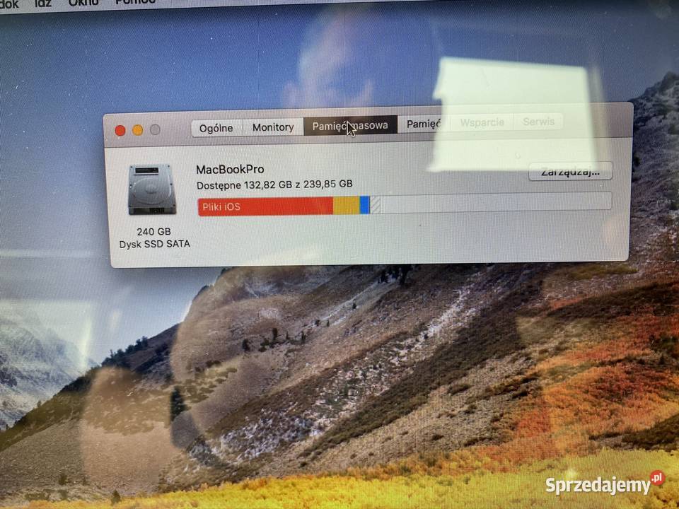 Macbook Pro 133 2010 A1278 8GB DDR3 SSD 240 GB Elektronika Kościan