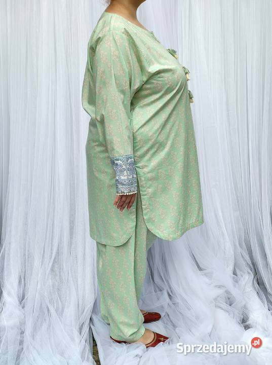 Komplet tunika spodnie XXL 44 3XL 46 kameez długi Szczecin