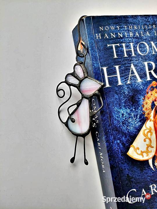 zakładka do książki myszka Pinki witraż Rękodzieło Piekary Śląskie